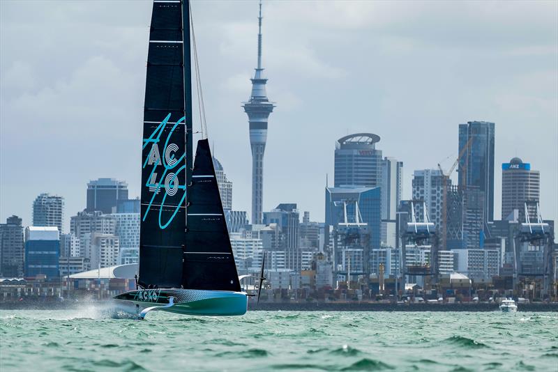 Emirates Team NZ's AC40 - Inner Hauraki Gulf - Auckland - October 26, 2022 - photo © Adam Mustill / America's Cup