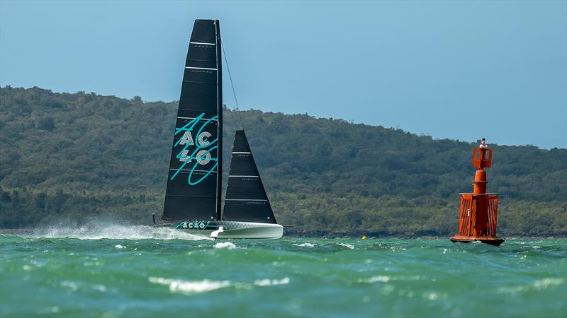 Emirates Team NZ's AC40  - Inner Hauraki Gulf - Auckland - October 26, 2022 photo copyright Adam Mustill / America's Cup taken at Royal New Zealand Yacht Squadron and featuring the AC40 class