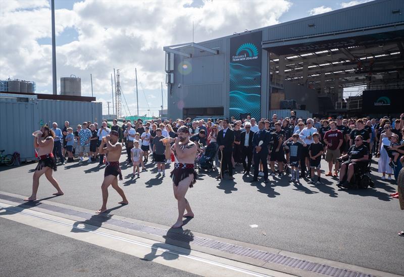 Emirates Team New Zealand  -  Te Kakahi - AC40 launch - February 9, 2023 - ETNZ base -  Auckland NZ - photo © James Somerset/Emirates Team NZ