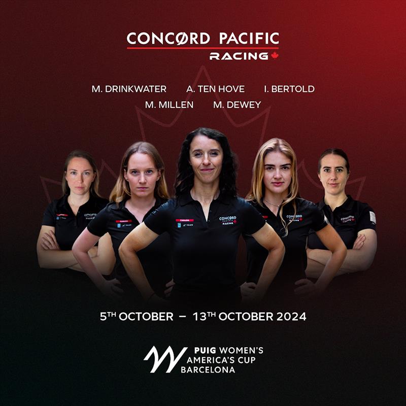 Concord Pacific Racing squad for the Puig Women's America's Cup photo copyright Concord Pacific Racing taken at  and featuring the AC40 class