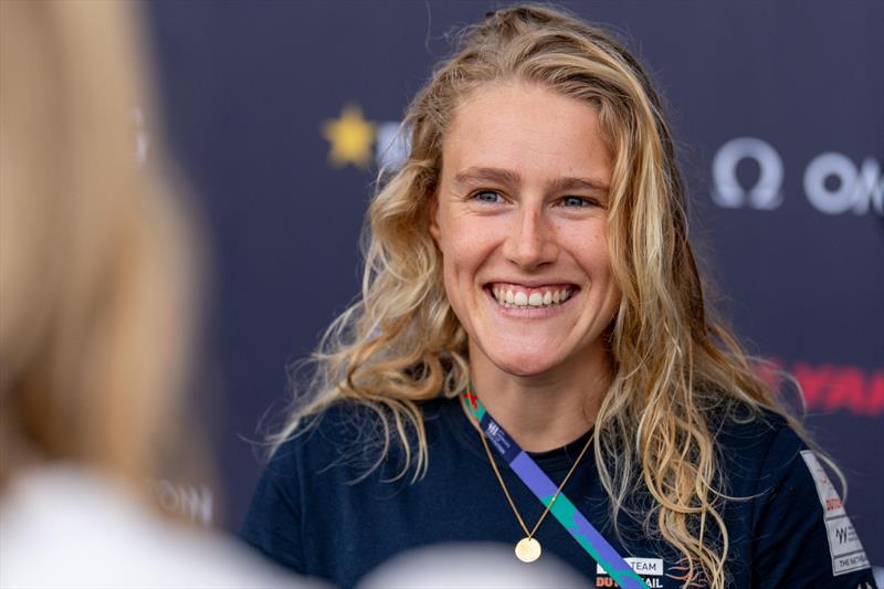 Odile van Aanholt, skipper of JAJO Team DutchSail - Puig Women's America's Cup -  Day 2, Group B - October 6, 2024  - photo © Ian Roman / America's Cup