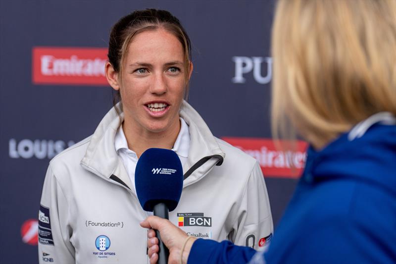 Silvia Mas, skipper of Sail Team BCN - Puig Women's America's Cup -  Day 2, Group B - October 6, 2024  - photo © Ian Roman / America's Cup