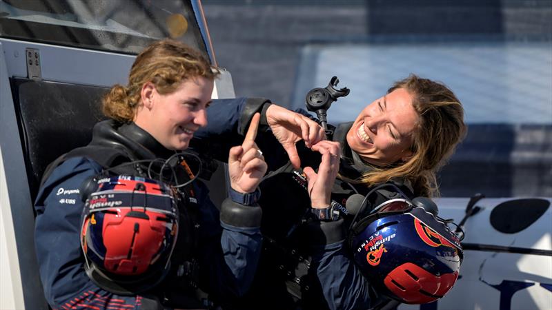 Alinghi Red Bull Racing Women's Team waiting for the wind - Group A - Puig Women's America's Cup - October 10, 2024  - photo © David Maynard / www.alleycatphotographer.com