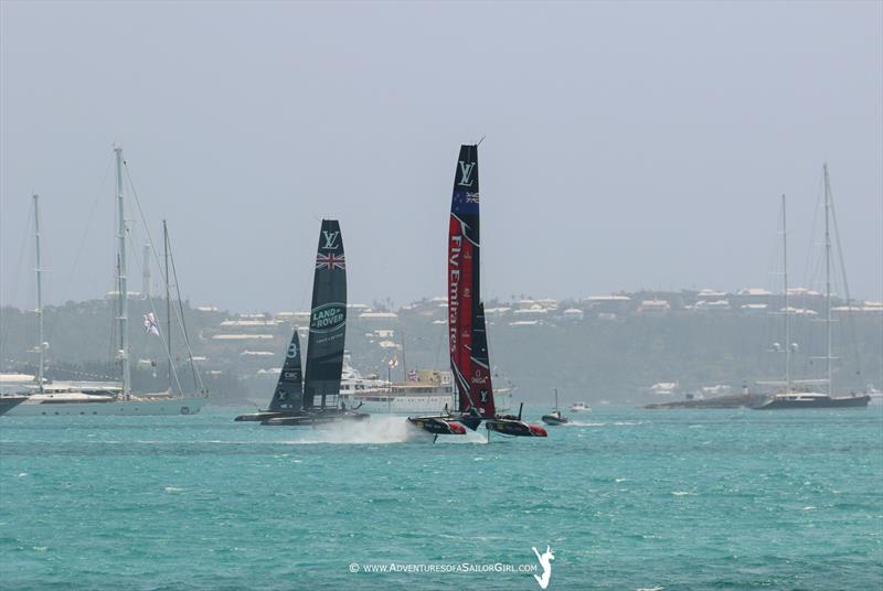 Emirates Team New Zealand on day 3 of the Louis Vuitton America's Cup Playoff Semi-finals - photo © Nic Douglass / www.AdventuresofaSailorGirl.com