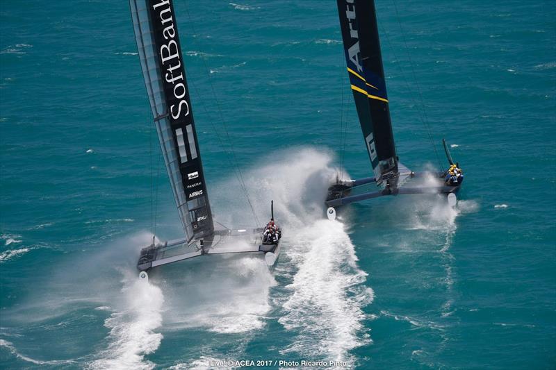 Artemis Racing beat SoftBank Team Japan in the Louis Vuitton America's Cup Playoff Semi-finals - photo © ACEA 2017 / Ricardo Pinto