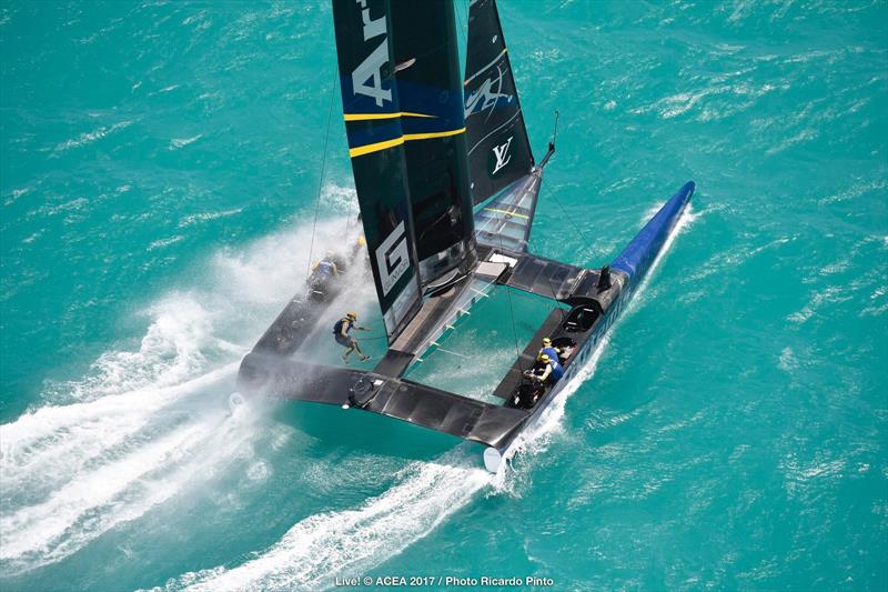 Artemis Racing beat SoftBank Team Japan in the Louis Vuitton America's Cup Playoff Semi-finals - photo © ACEA 2017 / Ricardo Pinto