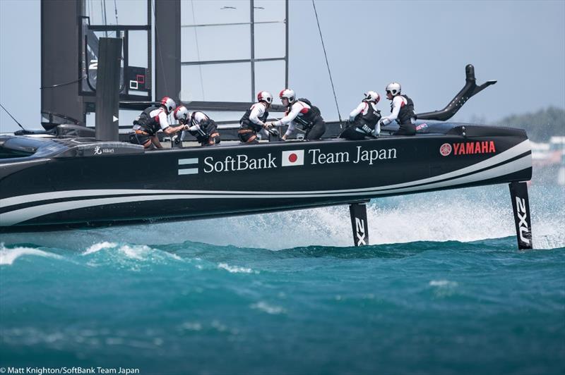 SoftBank Team Japan exit after the Louis Vuitton America's Cup Playoff Semi-finals - photo © Matt Knighton / SoftBank Team Japan