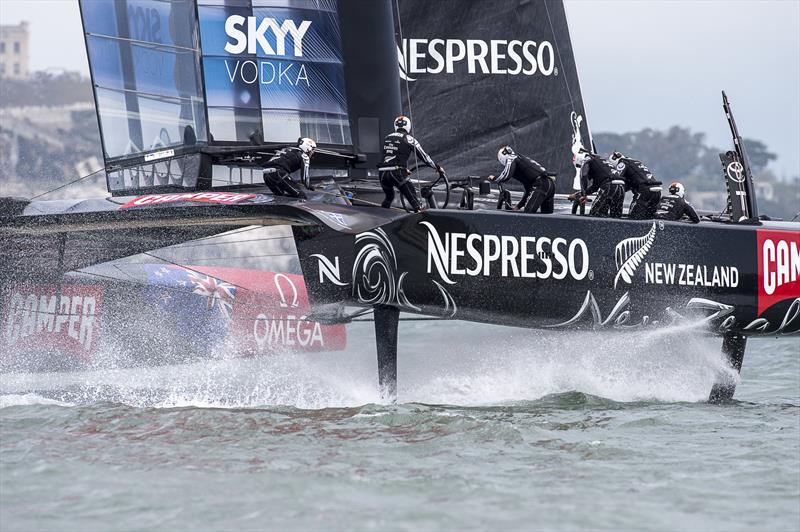 Emirates Team New Zealand during Louis Vuitton Cup Round Robin 3 Race 1 photo copyright Chris Cameron / ETNZ taken at  and featuring the AC72 class