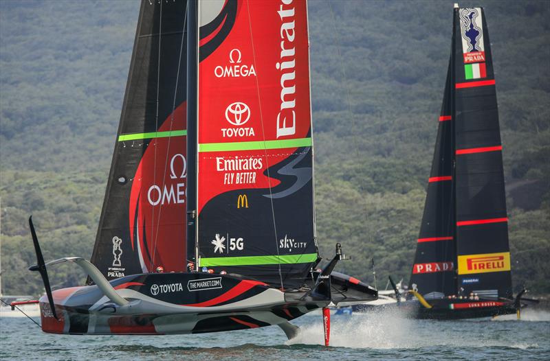 Emirates Team New Zealand vs Luna Rossa Prada Pirelli on day 3 of PRADA ACWS Auckland - photo © COR36 / Studio Borlenghi