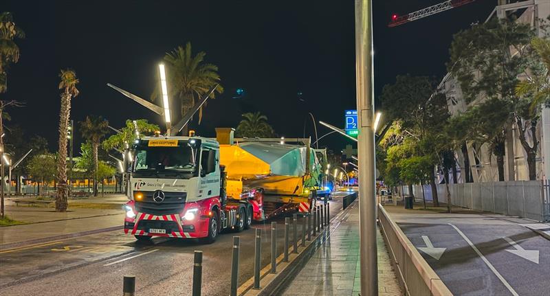 Emirates Team New Zealand's AC75 Te Rehutai arrives at their base in Barcelona after being shipped from New Zealand - July 2023 photo copyright Andy Nottage, ETNZ taken at Royal New Zealand Yacht Squadron and featuring the AC75 class