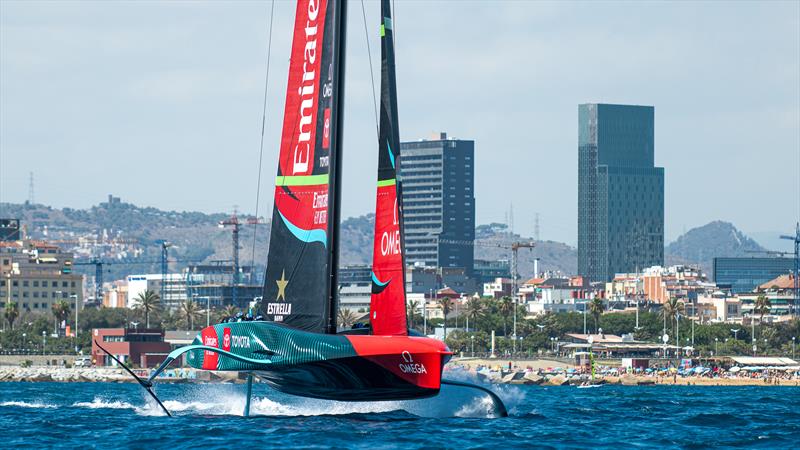 Emirates Team New Zealand - AC75  - Day 21 - July 15, 2023 - Barcelona photo copyright AC37 Joint Recon taken at Royal New Zealand Yacht Squadron and featuring the AC75 class