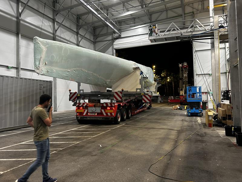 Emirates Team NZ's AC75 raceboat, arrives in Barcelona - June 2024  - photo © Emirates Team New Zealand