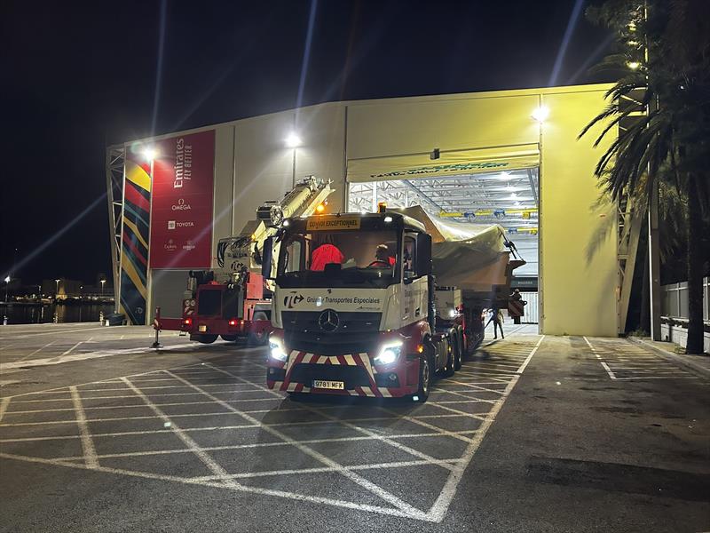 Emirates Team NZ's AC75 raceboat, arrives in Barcelona - June 2024  - photo © Emirates Team New Zealand