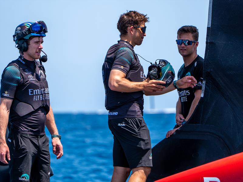 Emirates Team New Zealand - AC75 - July 18  , 2024 - Barcelona photo copyright James Somerset/ Emirates Team NZ taken at Royal New Zealand Yacht Squadron and featuring the AC75 class