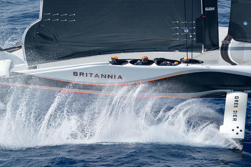 INEOS Britannia -  AC75  - Louis Vuitton Preliminary Event - Day 1 - Barcelona - August 22, 2024 - photo © Ian Roman / America's Cup