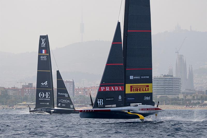 Luna Rossa Prada Pirelli -  AC75  - Louis Vuitton Preliminary Event - Day 1 - Barcelona - August 22, 2024 - photo © Ian Roman / America's Cup