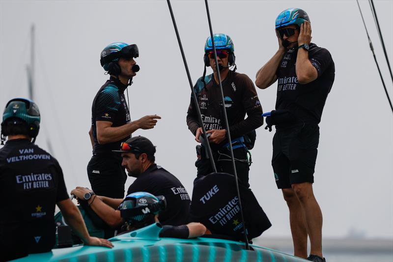 Emirates Team New Zealand - AC75  - Louis Vuitton Preliminary Event - Day 1 - Barcelona - August 22, 2024 - photo © Job Vermeulen / America's Cup