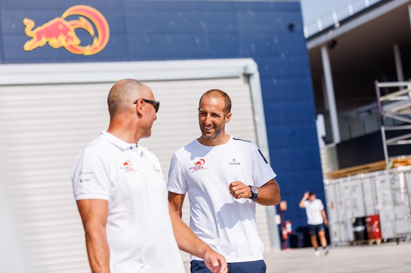 Nicolas Charbonnier and Arnaud Psarofaghis ahead of racing at the Louis Vuitton Preliminary Regatta Day 2 in Barcelona, Spain. 23 August - photo © Alinghi Red Bull Racing