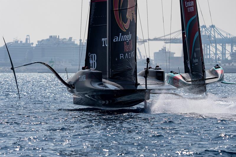 Alinghi Red Bull Racing and Emirates Team NZ - Race Day 3 - Louis Vuitton Preliminary Regatta - Barcelona - August 24, 2024 - photo © Ian Roman / America's Cup