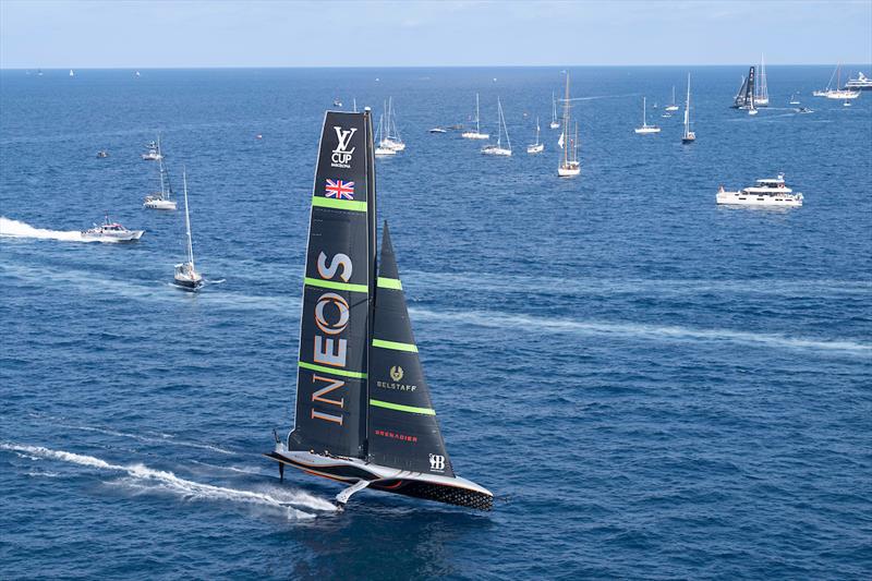 INEOS Britannia on day 1 of racing at the Louis Vuitton Cup in Barcelona, Spain - photo © Ricardo Pinto / America's Cup