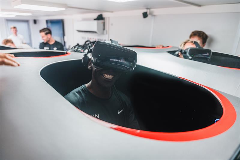 Kipchoge had a tour of the team's base, tried out the simulator and sat in the cockpit of their AC75 race boat, Britannia - photo © Cameron Gregory / INEOS Britannia