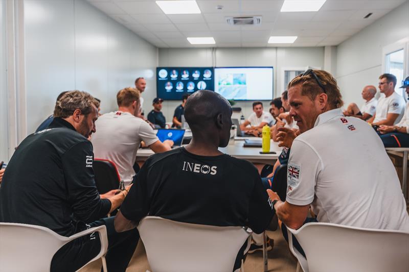 Eliud Kipchoge joined Ben Ainslie's INEOS Britannia team at their base in Barcelona - photo © Cameron Gregory / INEOS Britannia