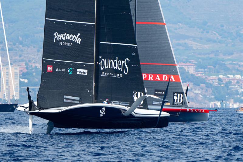 Luna Rossa Prada Pirelli vs. New York Yacht Club American Magic on Louis Vuitton Cup Round Robin 1 Day 3 - photo © Ian Roman / America's Cup