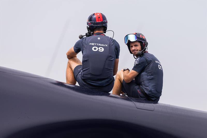 Bryan Mettraux and Maxime Bachelin prior to racing on Louis Vuitton Cup Round Robin 1 Day 4 - photo © Alinghi Red Bull Racing / Samo Vidic