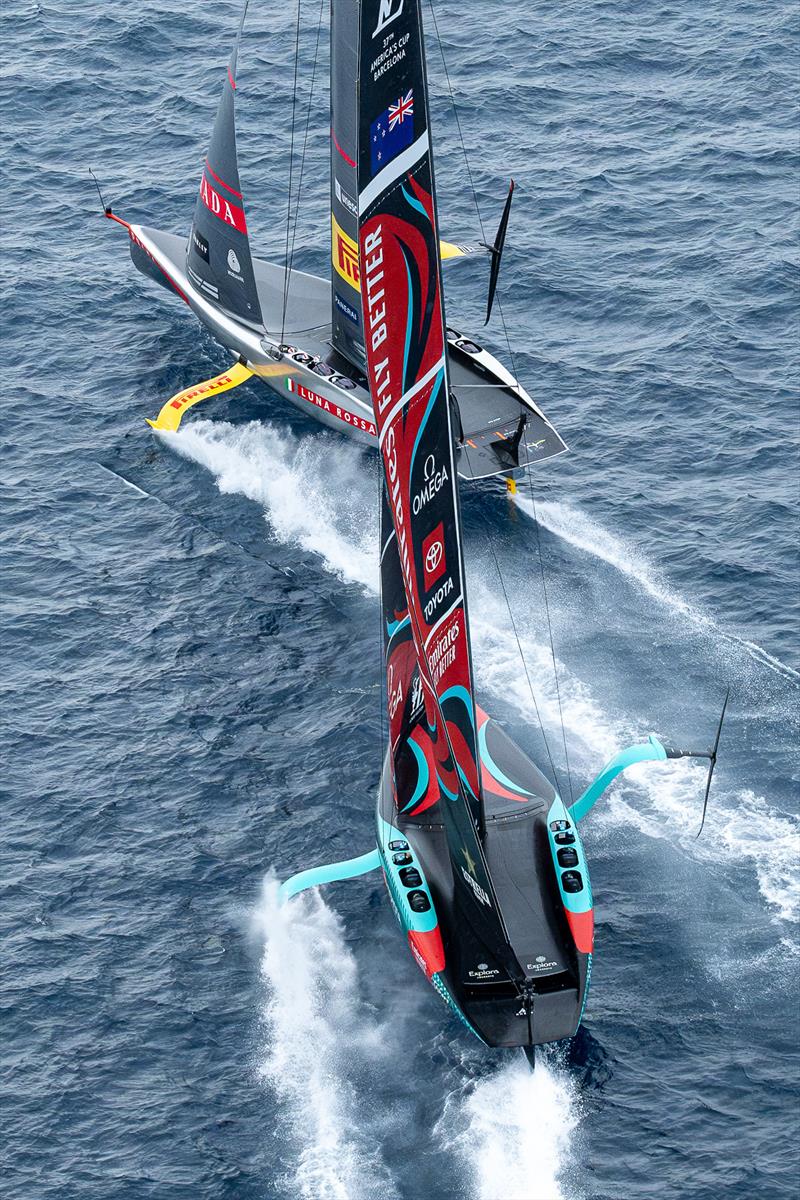 Luna Rossa and Emirates Team NZ - Race 17 - Day 5 - Round Robin 2 - Louis Vuitton Cup - September 3, 2024 - Barcelona - photo © Ricardo Pinto / America's Cup