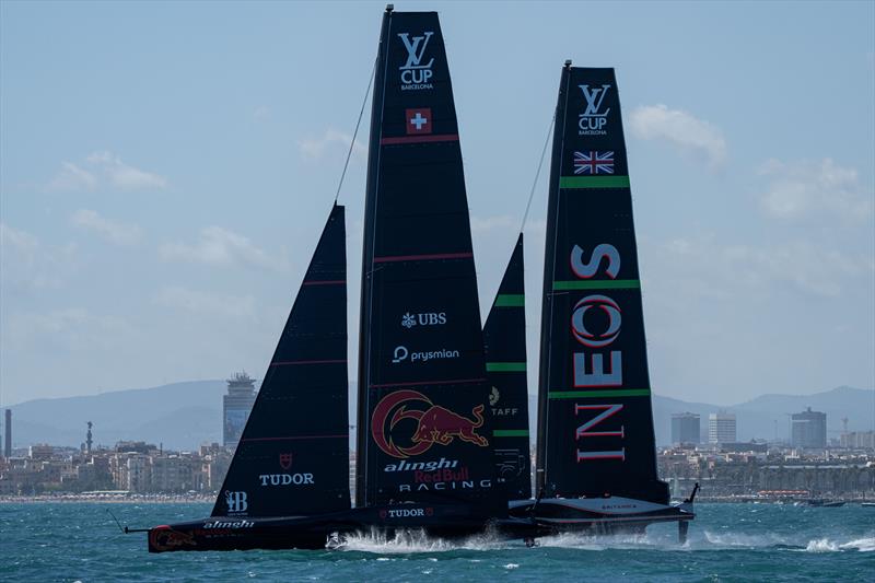 INEOS Britannia vs. Alinghi Red Bull Racing on Louis Vuitton Cup Round Robin Day 7 - photo © Ian Roman / America's Cup