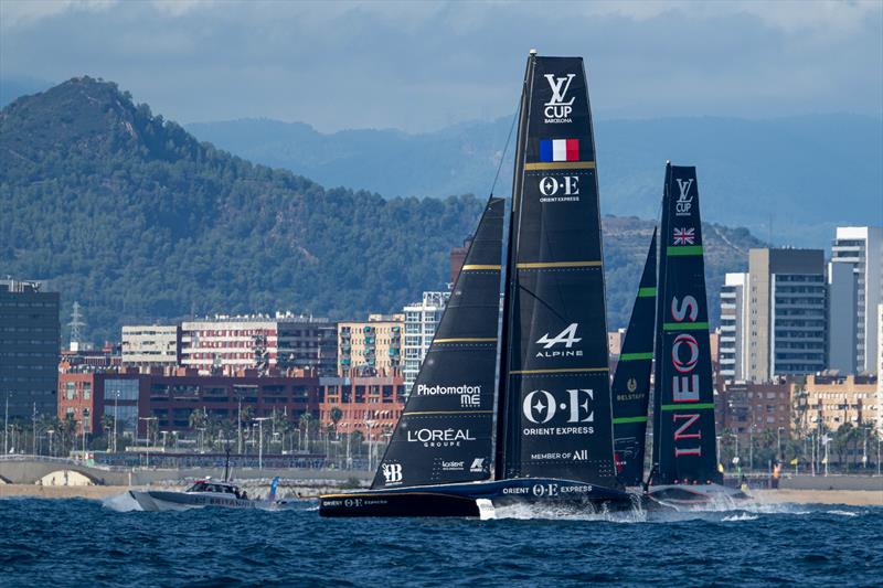 Orient Express Racing Team and INEOS Britannia - Day 8 - Round Robin 2 - Louis Vuitton Cup - September 8, 2024 - photo © Ricardo Pinto / America's Cup