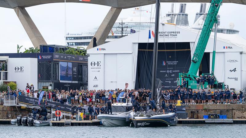 Orient Express Racing Team departure - Day 8 - Round Robin 2 - Louis Vuitton Cup - September 8, 2024 - photo © Ricardo Pinto / America's Cup