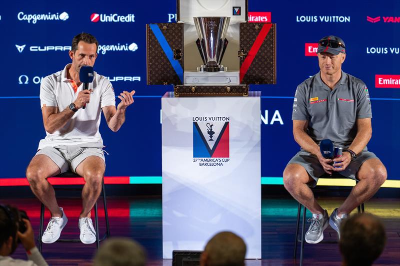 Ben Ainslie (GBR) and Jimmy Spithill (ITA) - Media Conference - Semi-Finals - Louis Vuitton Cup - September 13, 2024 - photo © Ian Roman / America's Cup