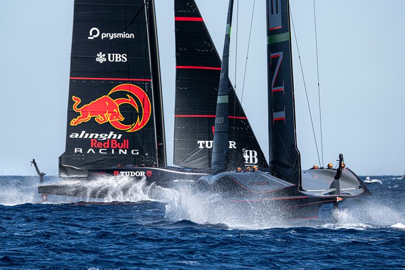 Alinghi Red Bull Racing vs. INEOS Britannia on Louis Vuitton Cup Semi-Finals Day 2 - 15th September 2024 - photo © Ricardo Pinto / America's Cup