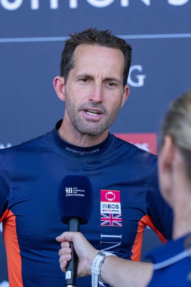 Ben Ainslie on Louis Vuitton Cup Semi-Finals Day 2 - 15th September 2024 photo copyright Ian Roman / America's Cup taken at  and featuring the AC75 class