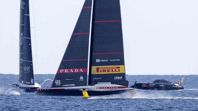 Luna Rossa Prada Pirelli vs. New York Yacht Club American Magic on Louis Vuitton Cup Semi-Finals Day 3 - 16th September 2024 photo copyright David Maynard / www.alleycatphotographer.com taken at  and featuring the AC75 class