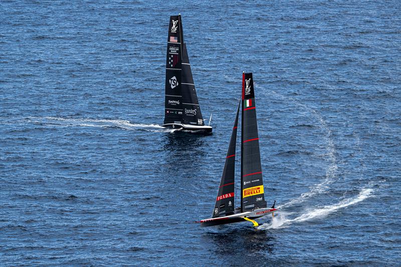 New York Yacht Club American Magic vs. Luna Rossa Prada Pirelli on Louis Vuitton Cup Semi-Finals Day 4 - 18th September 2024 - photo © Ricardo Pinto / America's Cup