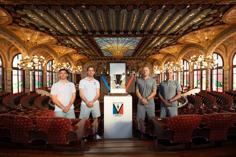 Louis Vuitton Cup Final Dylan Fletcher, Ben Ainslie,  Jimmy Spithill, Francesco Bruni in the Palau de la Música Catalana - September 25, 2024 - photo © Ian Roman / America's Cup