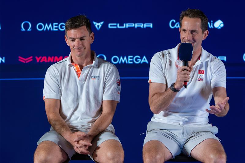 Dylan Fletcher and Ben Ainslie during the Louis Vuitton Cup Finals Media Conference - photo © Ian Roman / America's Cup