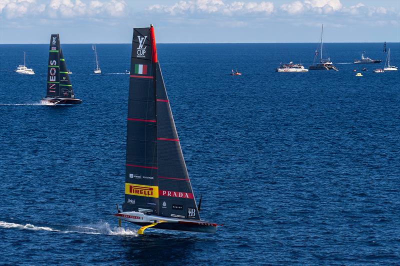 INEOS Britannia vs. Luna Rossa Prada Pirelli on Louis Vuitton Cup Final Race Day 2 - September 28, 2024 - photo © Ian Roman / America's Cup