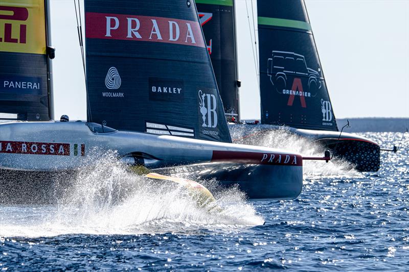  Luna Rossa and INEOS Britannia- Finals Louis Vuitton Cup - Race 3 (stopped) - Day 16 - September 28, 2024 - Barcelona - photo © Ricardo Pinto / America's Cup