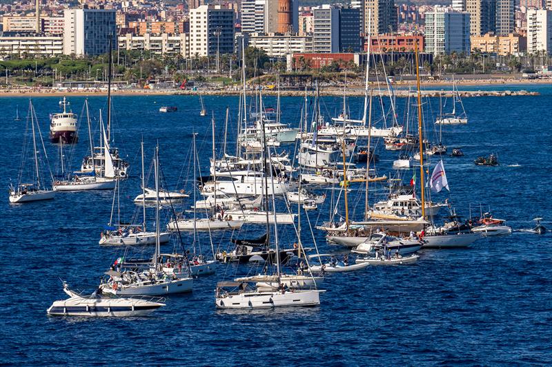 Spectator fleet - Finals Louis Vuitton Cup - Race 3 (stopped) - Day 16 - September 28, 2024 - Barcelona - photo © Ian Roman / America's Cup