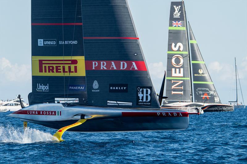  Luna Rossa and INEOS Britannia- Finals Louis Vuitton Cup - Race 3 (stopped) - Day 16 - September 28, 2024 - Barcelona - photo © Ian Roman / America's Cup