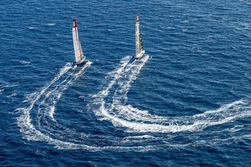 Luna Rossa Prada Pirelli vs. INEOS Britannia on Louis Vuitton Cup Final Race Day 3 - September 29, 2024 - photo © Ricardo Pinto / America's Cup