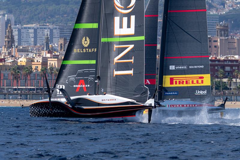 INEOS Britannia vs. Luna Rossa Prada Pirelli in Race 11 of the Louis Vuitton Cup Final  - Race Day 7 - October 4, 2024  - photo © Ian Roman / America's Cup