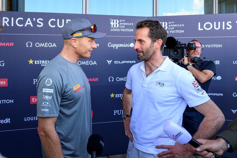 Jimmy Spithill and Ben Ainslie after the final race - Louis Vuitton Cup Final - October 4, 2024 - photo © Ricardo Pinto / America's Cup