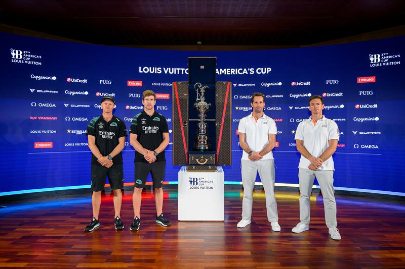 From left: Nathan Outteridge, Peter Burling, Ben Ainslie, Dylan Fletcher - Louis Vuitton 37th America's Cup, Press Conference. - October 11, 2024 - photo © Ricardo Pinto / America's Cup