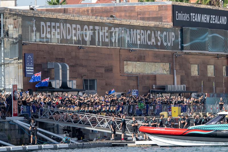 NZ supporters at the ETNZ base - Louis Vuitton 37th America's Cup, Race Day 2 - October 13,.2024 - photo © Ricardo Pinto