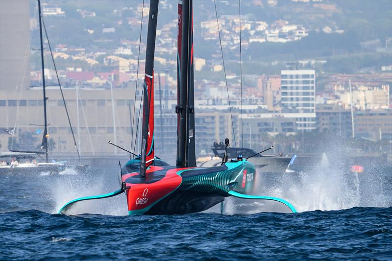 Emirates Team NZ with its LIDAR on pre-race - Louis Vuitton 37th America's Cup, Race Day 2 - October 13,.2024 - photo © Ricardo Pinto / America's Cup