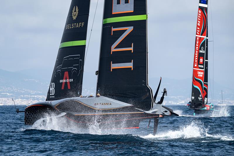 INEOS Britannia and Emirates Team NZ- Louis Vuitton 37th America's Cup, Race Day 2 - October 13,.2024 - photo © Ricardo Pinto / America's Cup